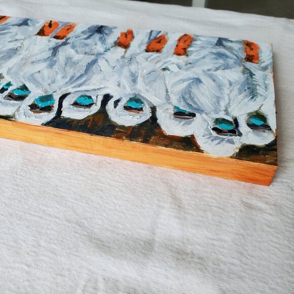 "When in Doubt, Inject Fear" Original Painting by Robin White Oil on Wood Panel - Picture 5 of 10